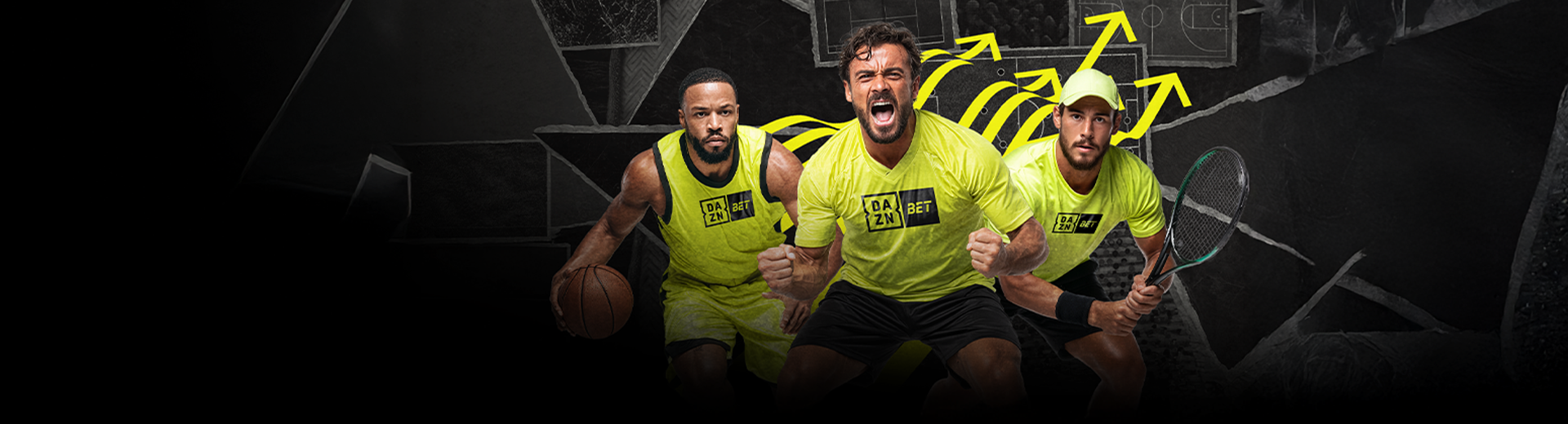 Pantalla promocional del DAZNbet Casino mostrando ofertas de bono